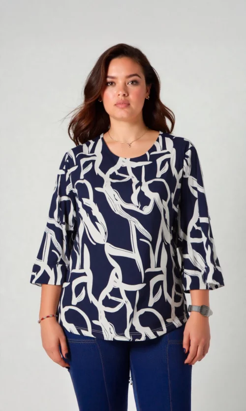 Camiseta mujer manga 3/4 estampada