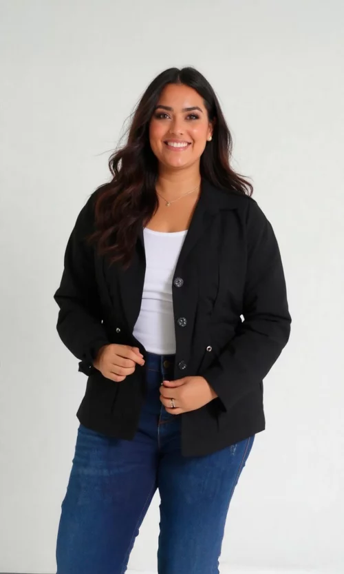 Chaqueta mujer unicolor