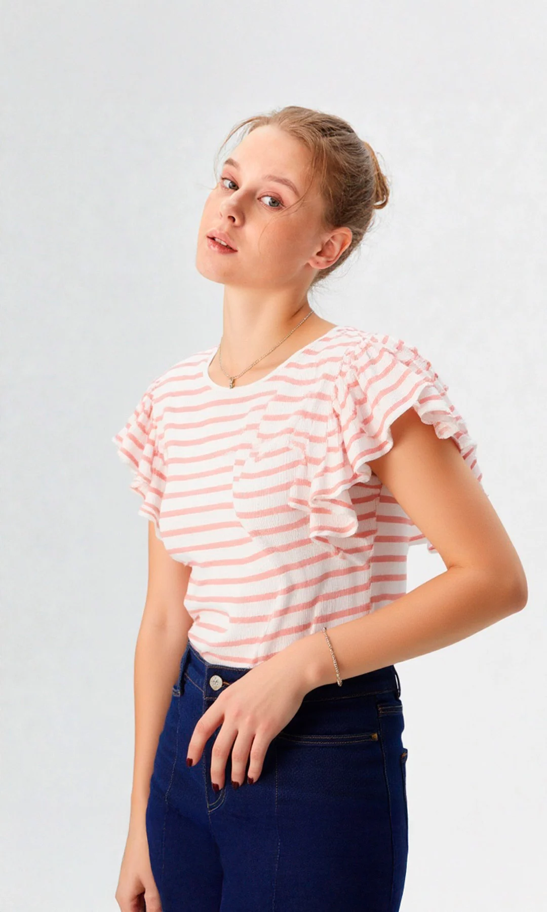 Camiseta mujer manga corta rayas - Imagen 8