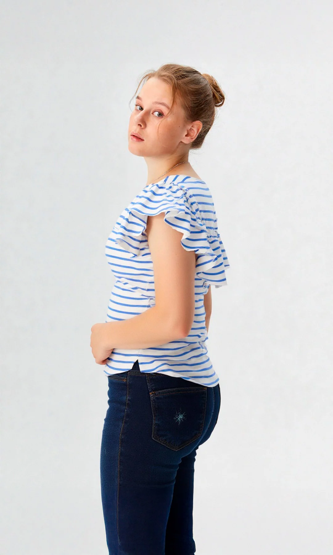 Camiseta mujer manga corta rayas - Imagen 4