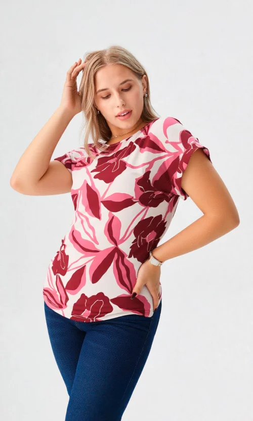 Camiseta mujer manga corta estampada