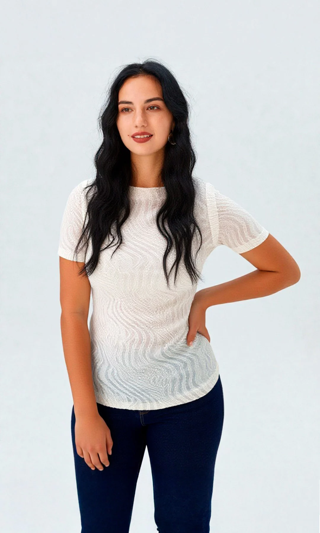 Camiseta mujer manga corta unicolor - Imagen 5