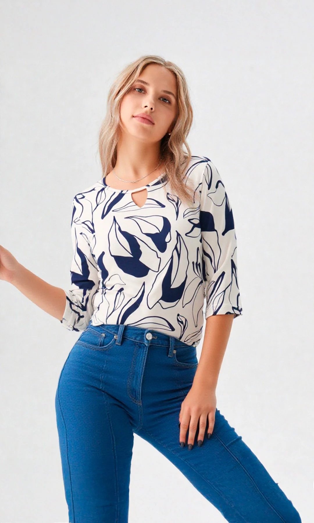 Camiseta mujer manga 3/4 estampada - Imagen 4