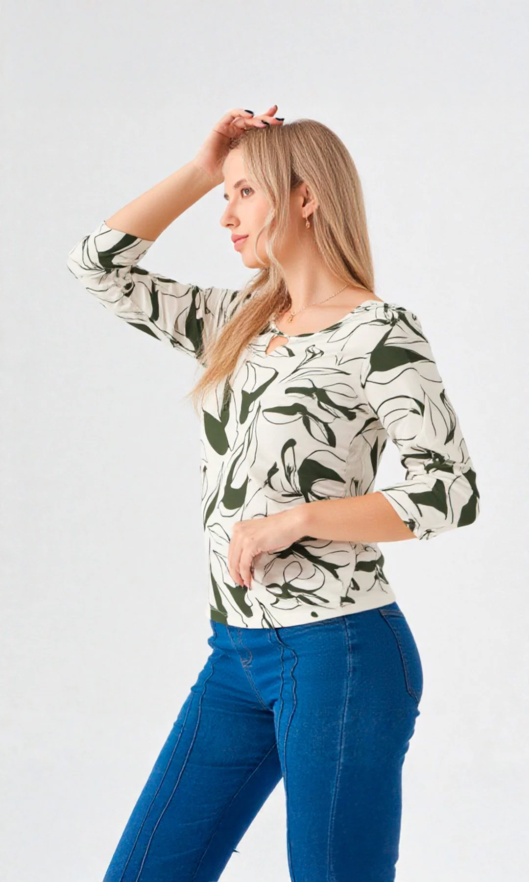 Camiseta mujer manga 3/4 estampada - Imagen 2