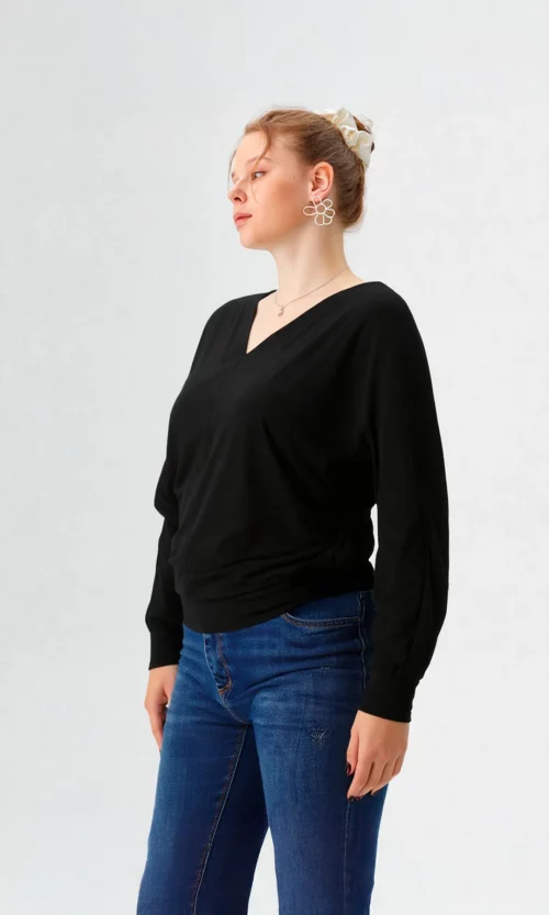 Camiseta mujer manga 3/4 unicolor