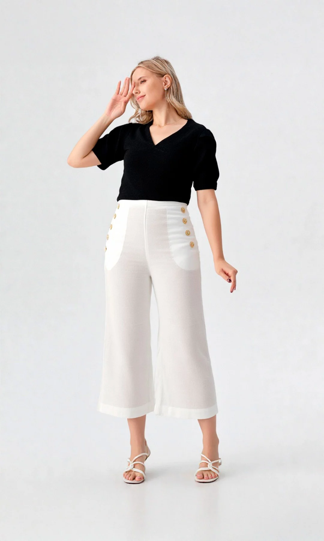 Capri mujer unicolor - Imagen 4