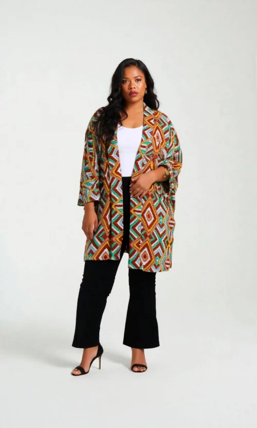 Capa mujer estampada