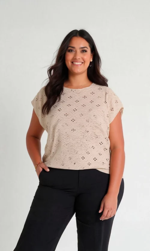 Camiseta mujer manga corta unicolor