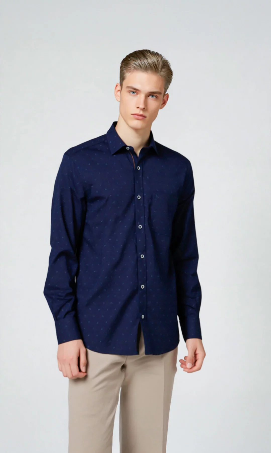 Camisa hombre manga larga con diseño - Imagen 2