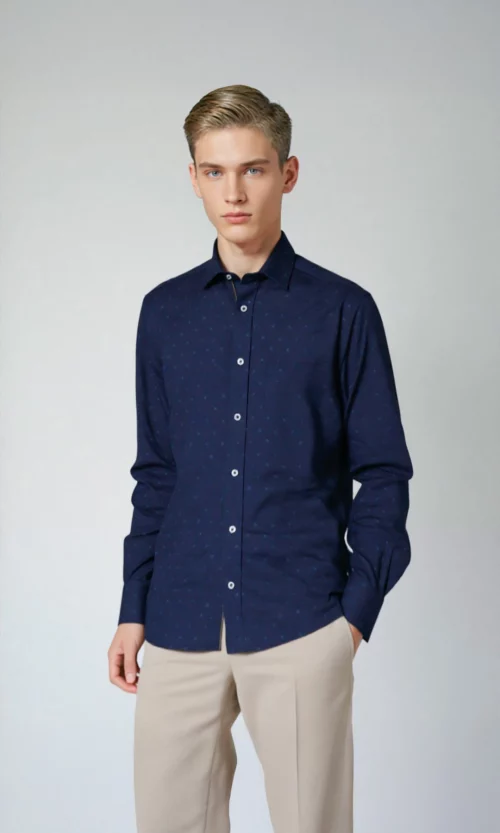 Camisa hombre manga larga con diseño