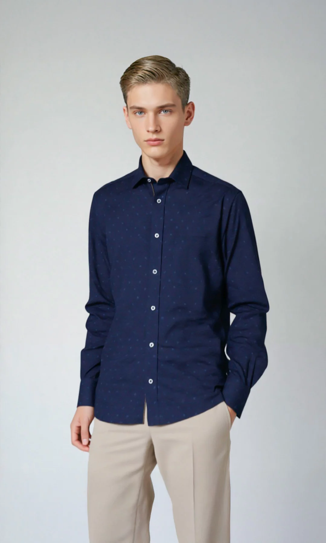 Camisa hombre manga larga con diseño