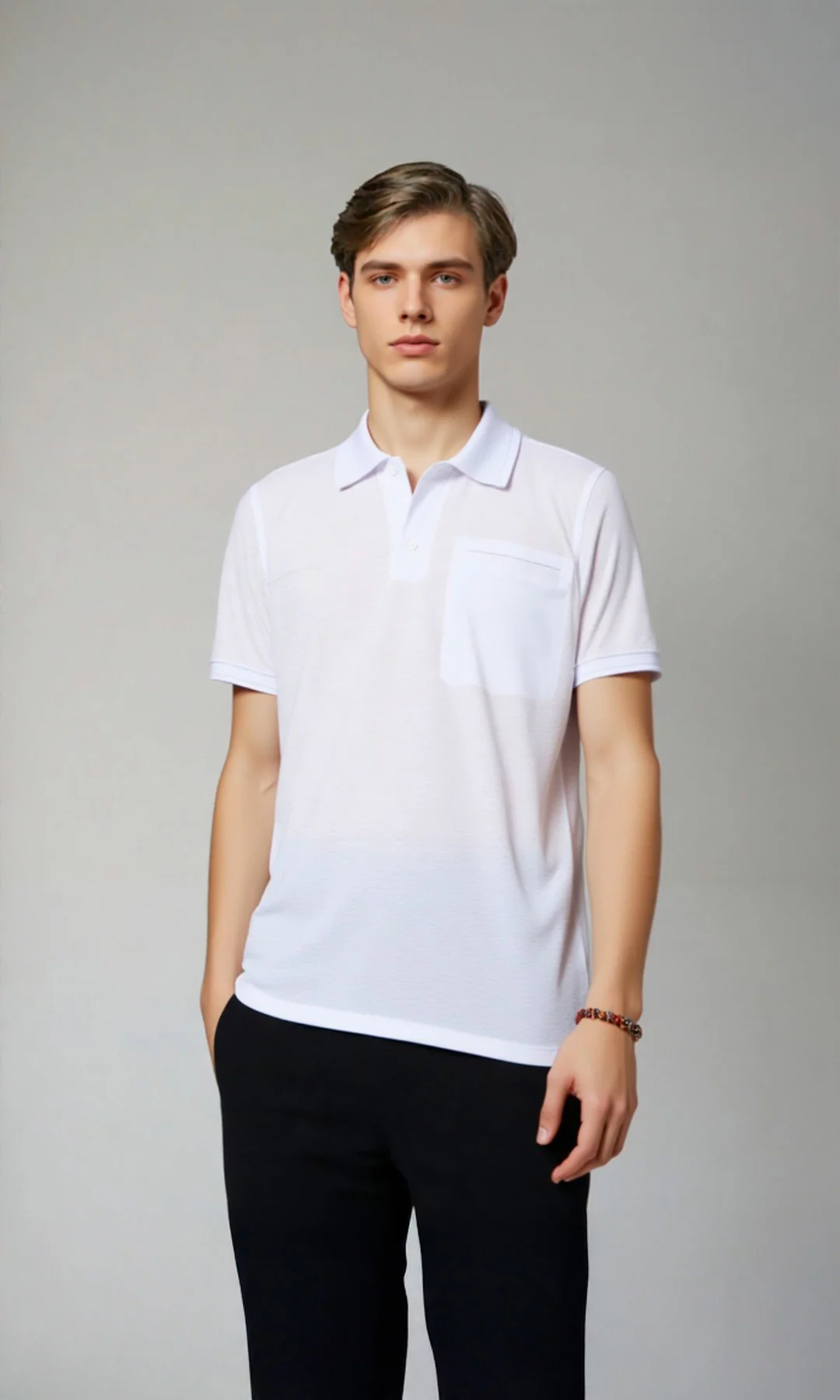 Polo hombre unicolor - Imagen 5