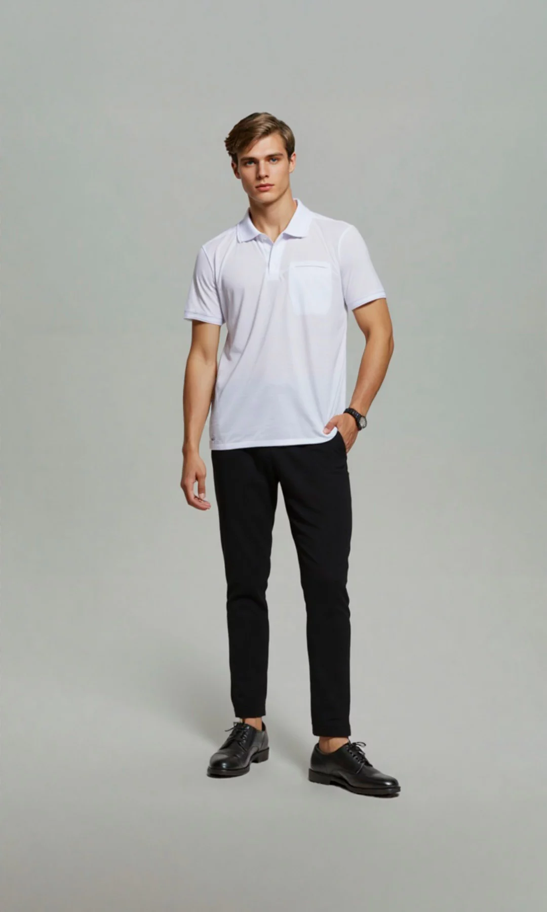 Polo hombre unicolor - Imagen 4