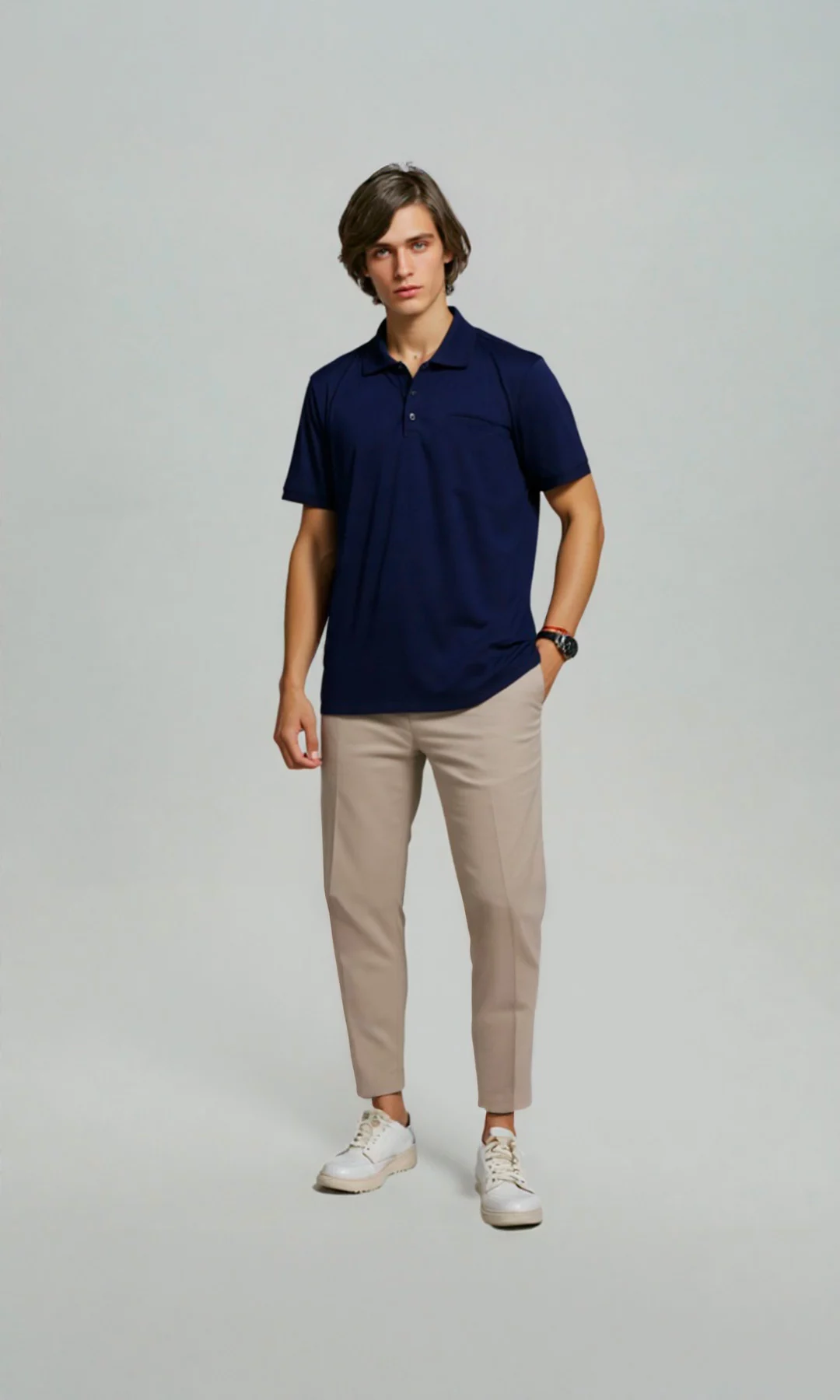 Polo hombre unicolor - Imagen 8