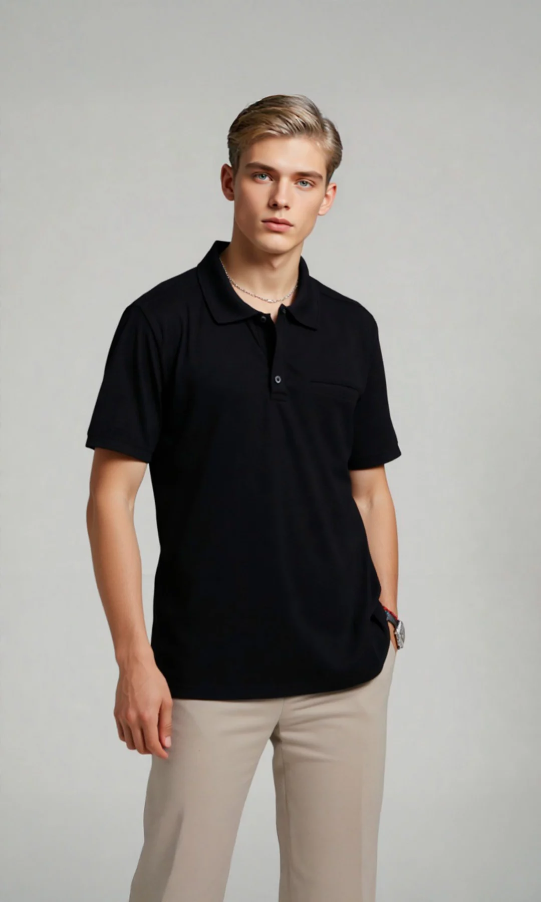 Polo hombre unicolor