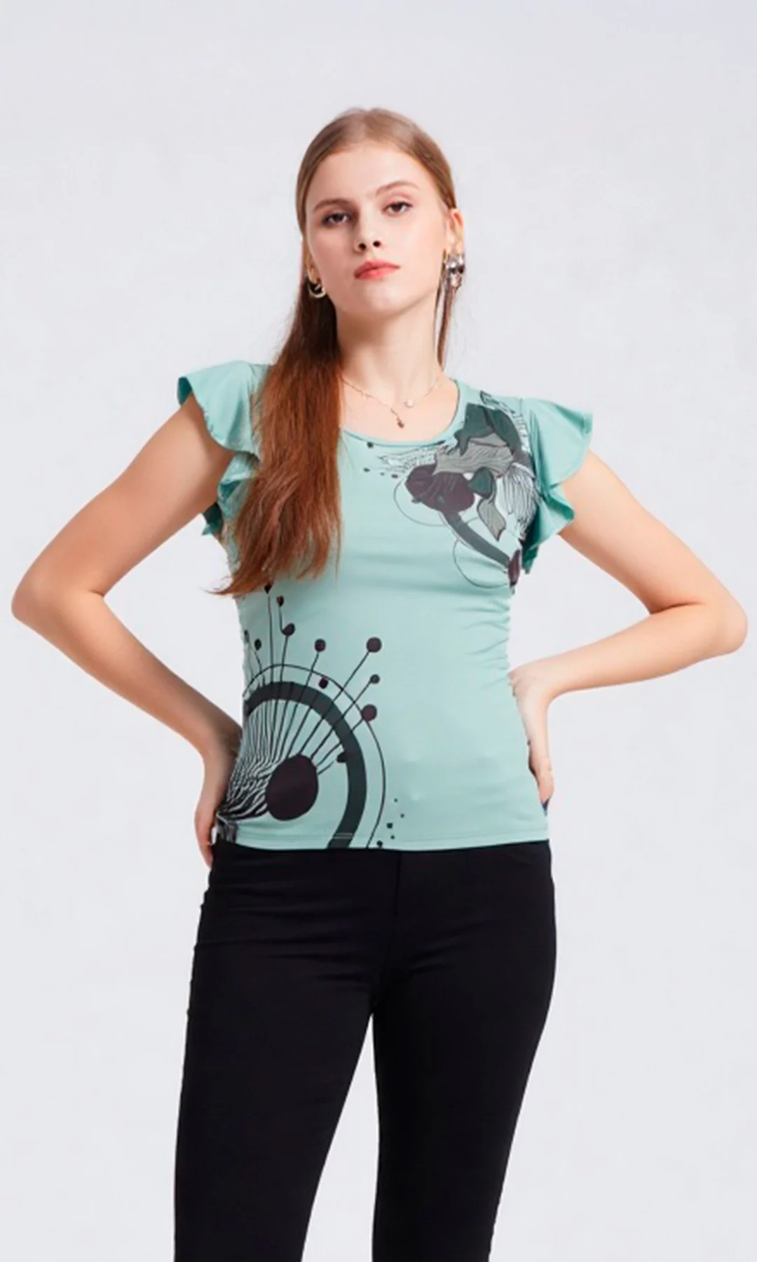 Camiseta mujer manga corta estampada - Imagen 5