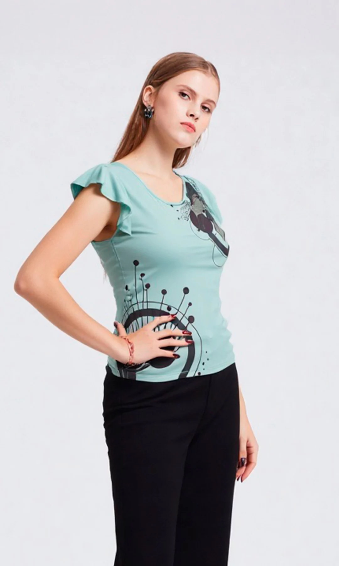 Camiseta mujer manga corta estampada - Imagen 8