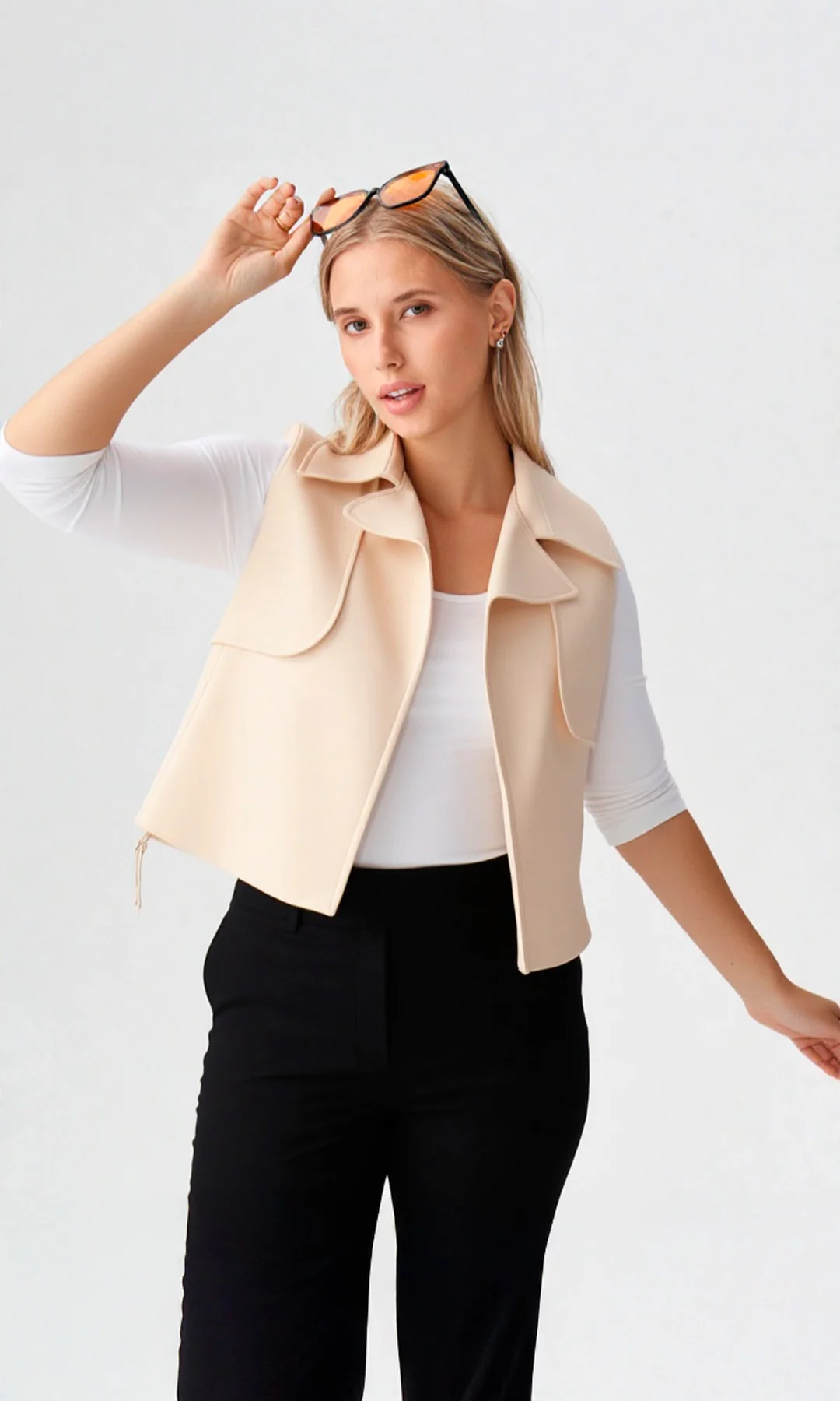 Chaleco mujer unicolor - Imagen 2