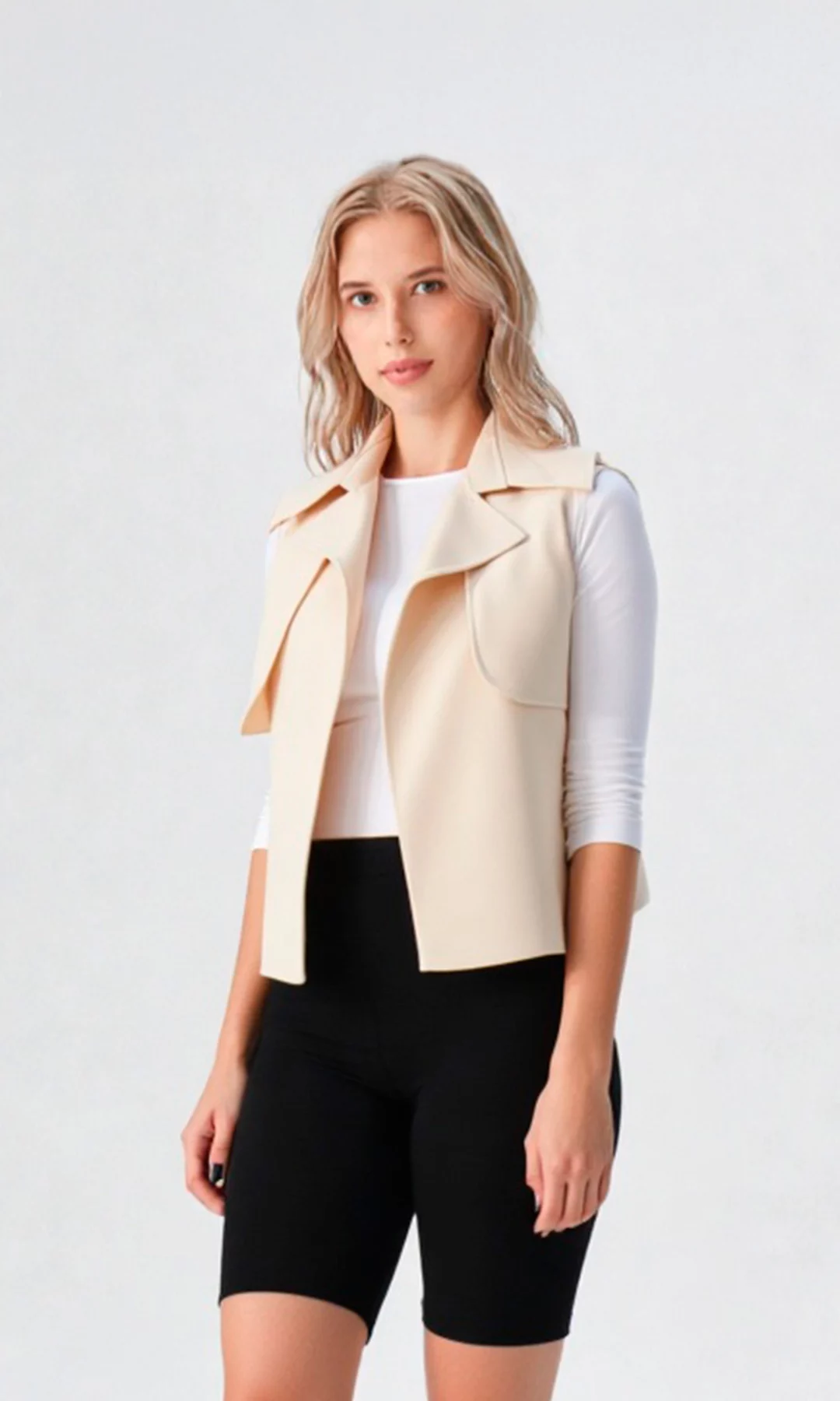 Chaleco mujer unicolor