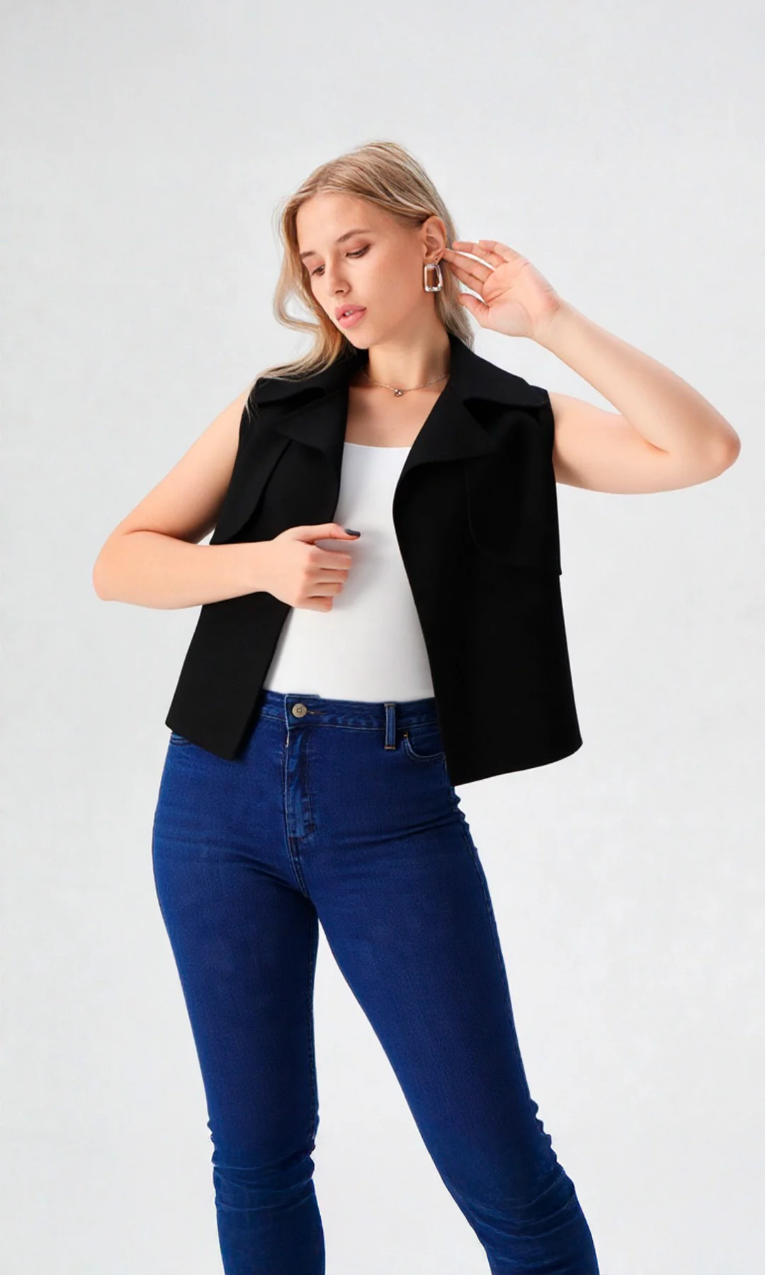 Chaleco mujer unicolor - Imagen 4