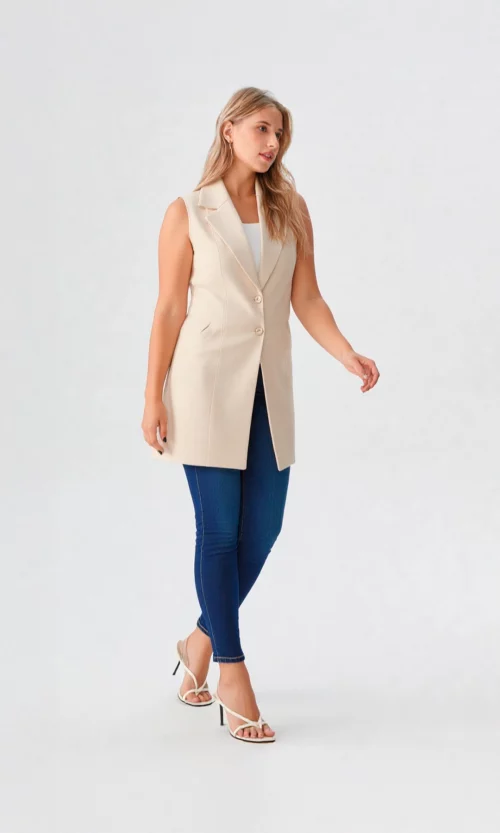 Chaleco mujer unicolor