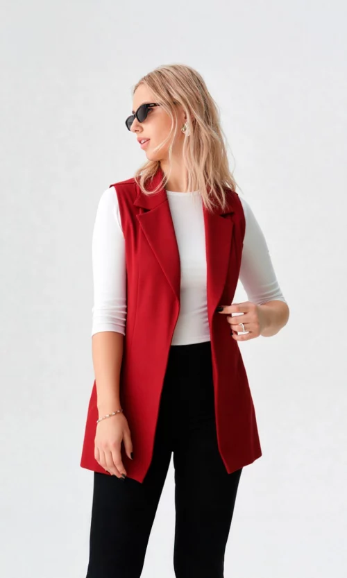 Chaleco mujer unicolor