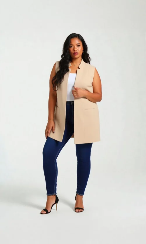 Chaleco mujer unicolor