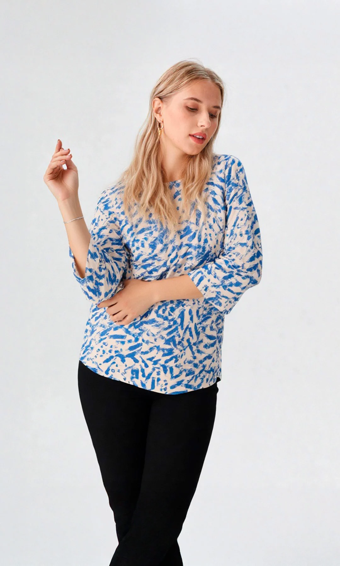 Blusa mujer manga 3/4 estampada - Imagen 6