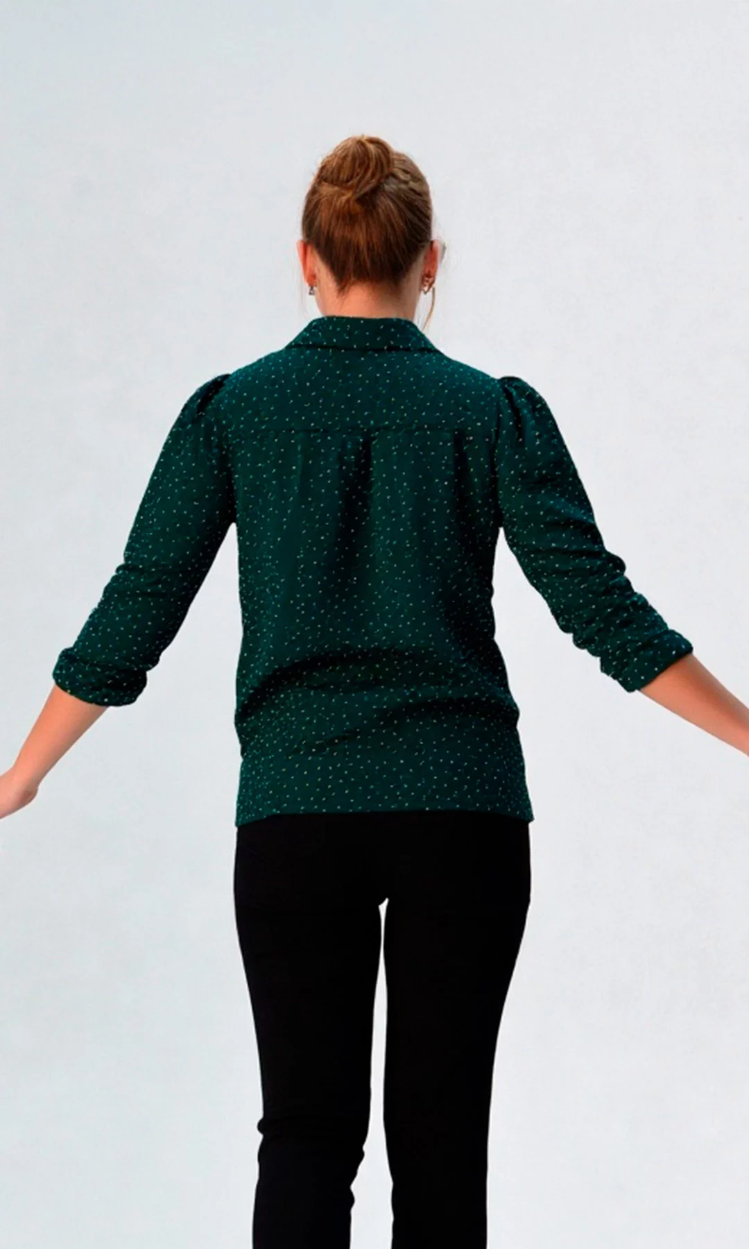 Blusa mujer manga 3/4 unicolor - Imagen 8