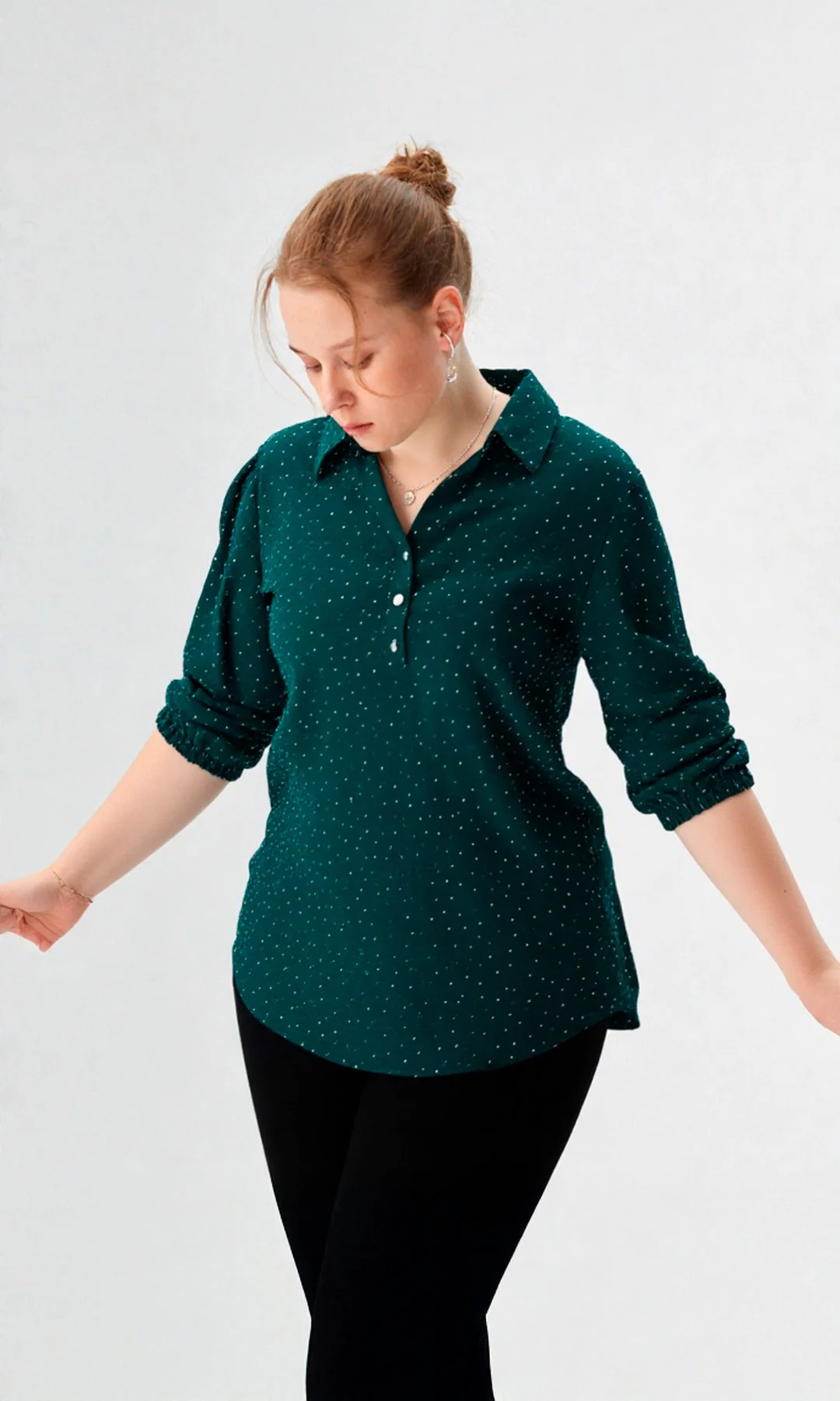 Blusa mujer manga 3/4 unicolor - Imagen 7