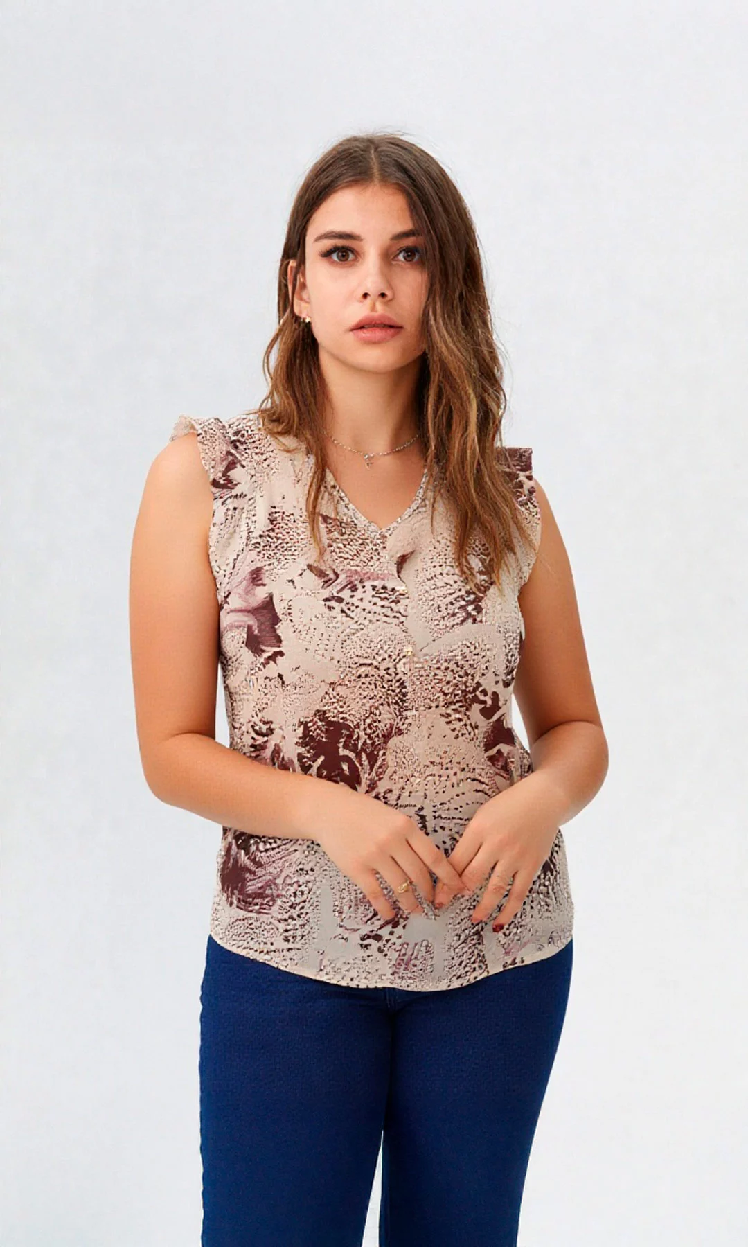 Blusa mujer manga sisa estampada - Imagen 3