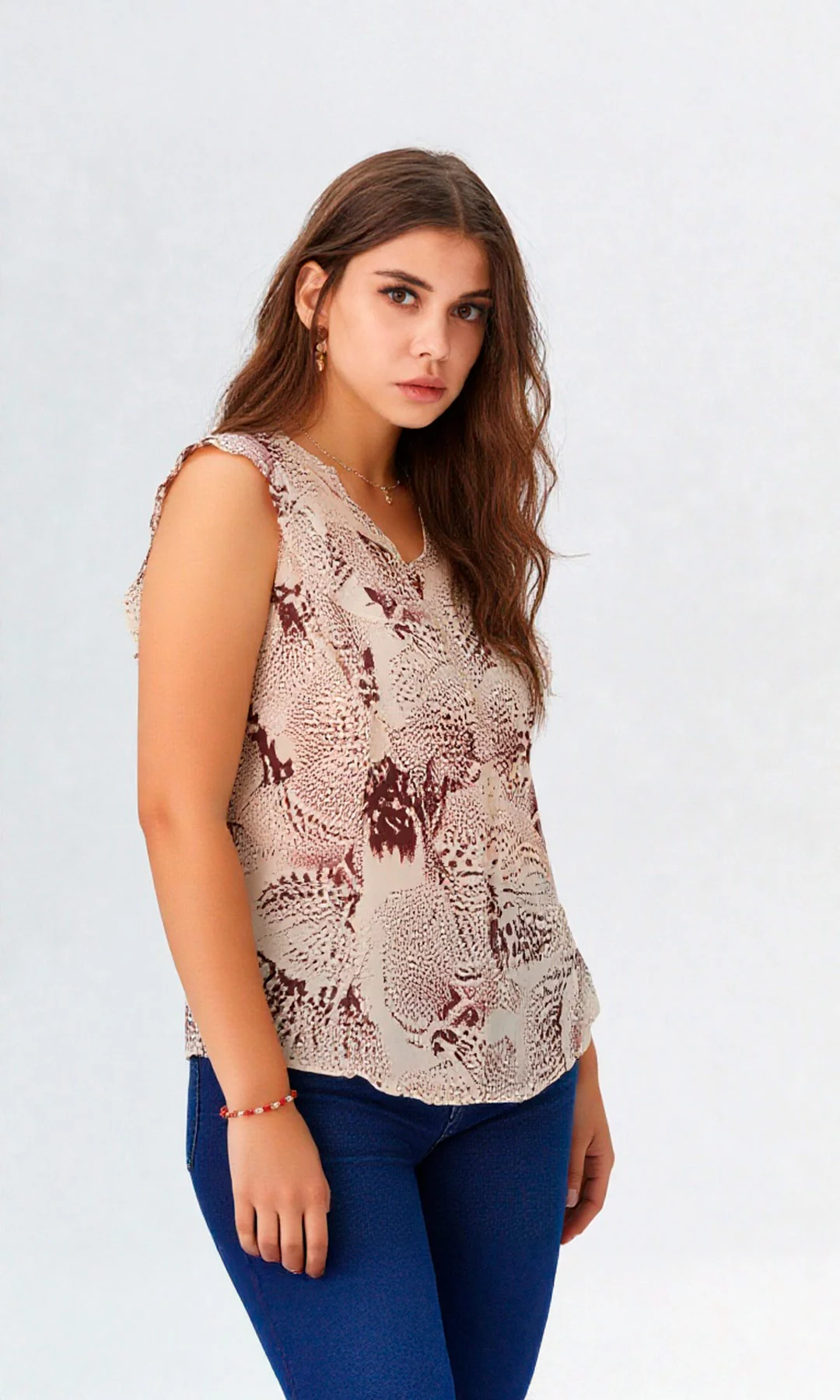 Blusa mujer manga sisa estampada - Imagen 2