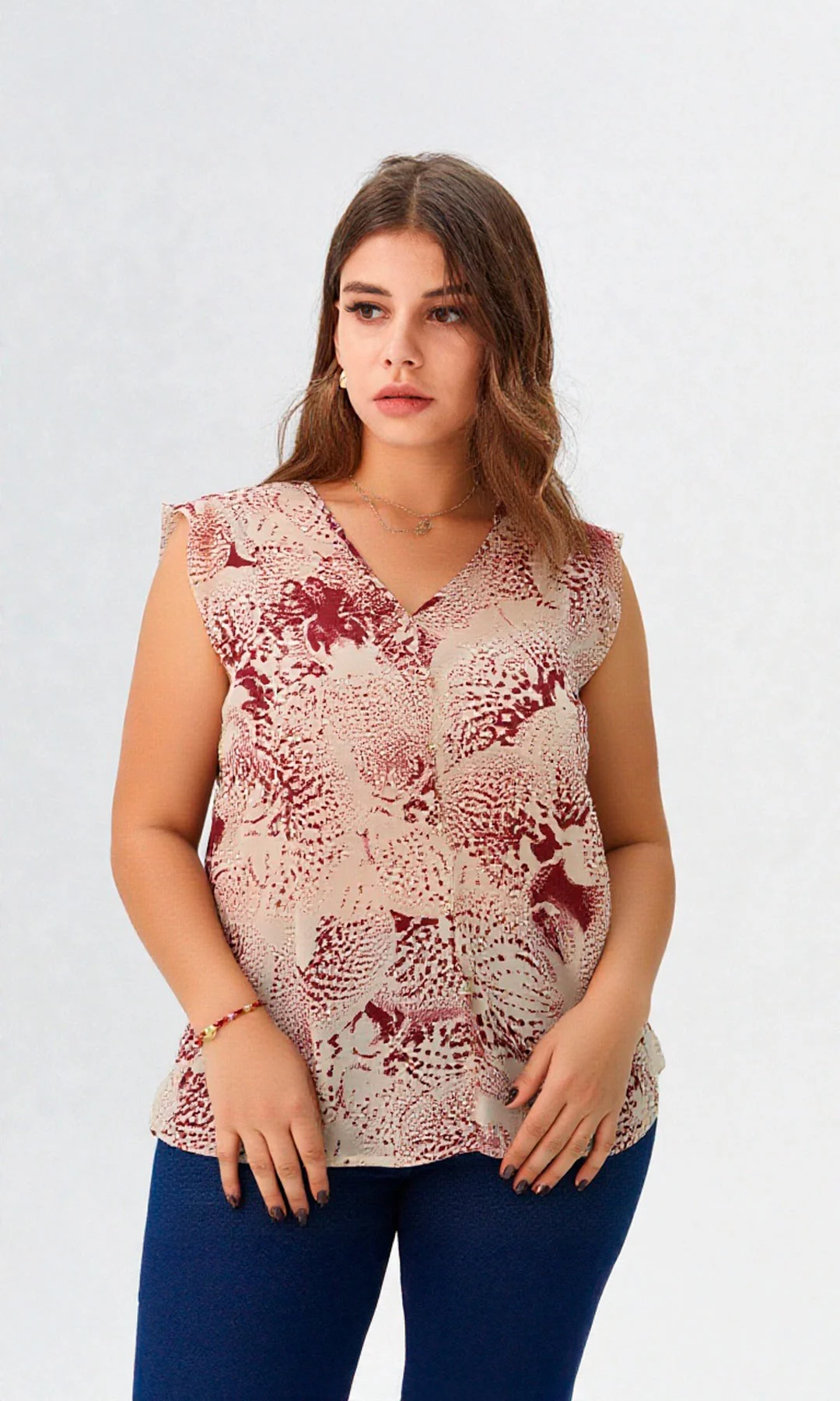 Blusa mujer manga sisa estampada - Imagen 5