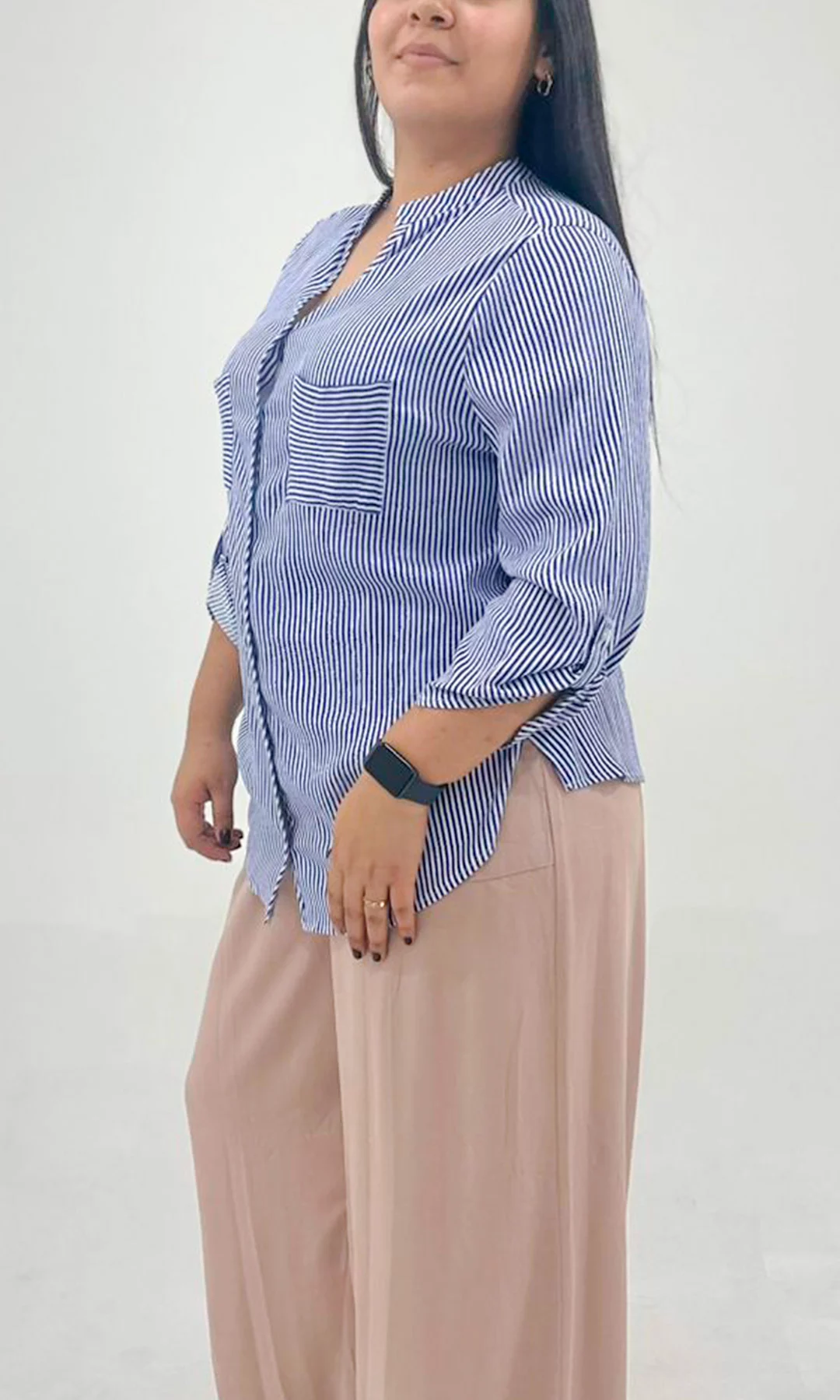Blusa mujer manga 3/4 rayas - Imagen 4