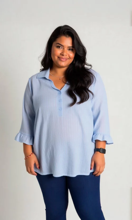 Blusa mujer manga 3/4 rayas