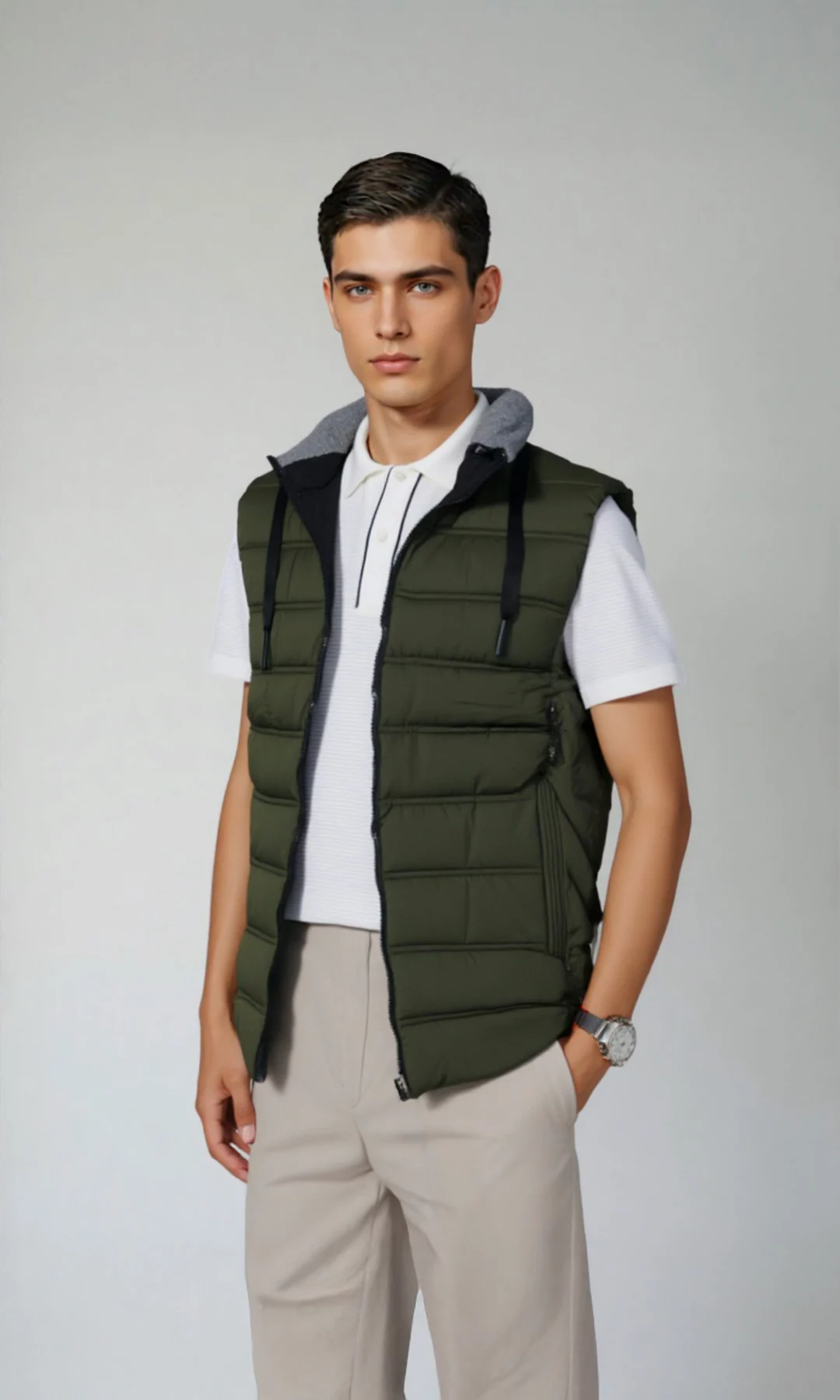 Chaleco hombre unicolor