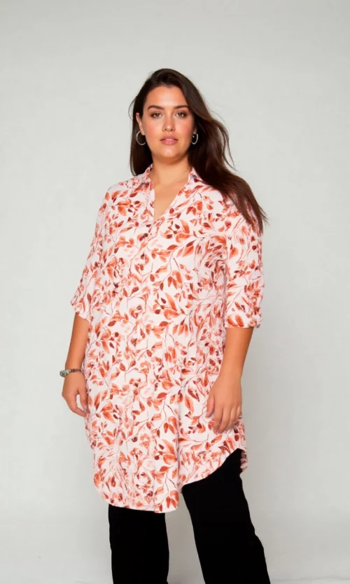 Blusa mujer manga corta estampada