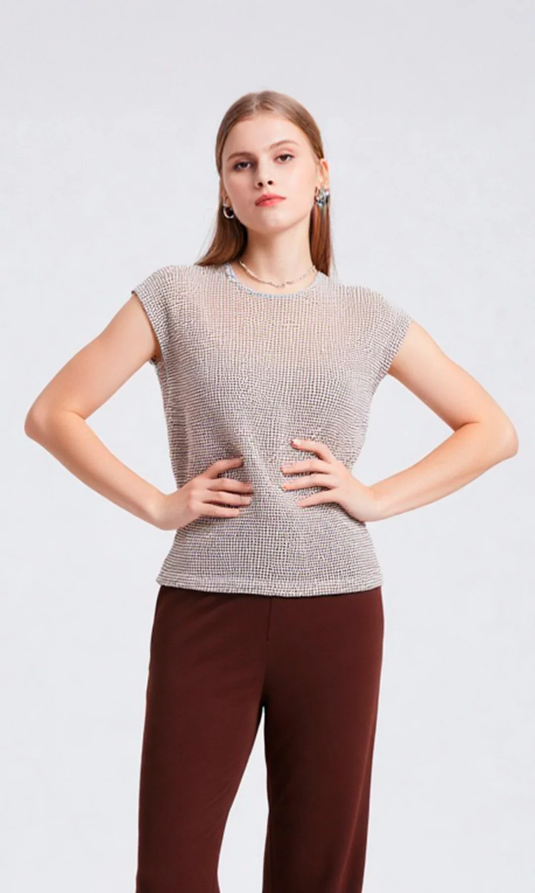 Camiseta mujer manga corta estampada