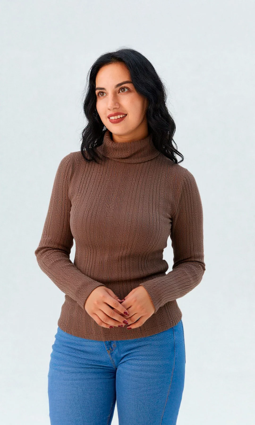 Camiseta mujer manga larga unicolor - Imagen 4