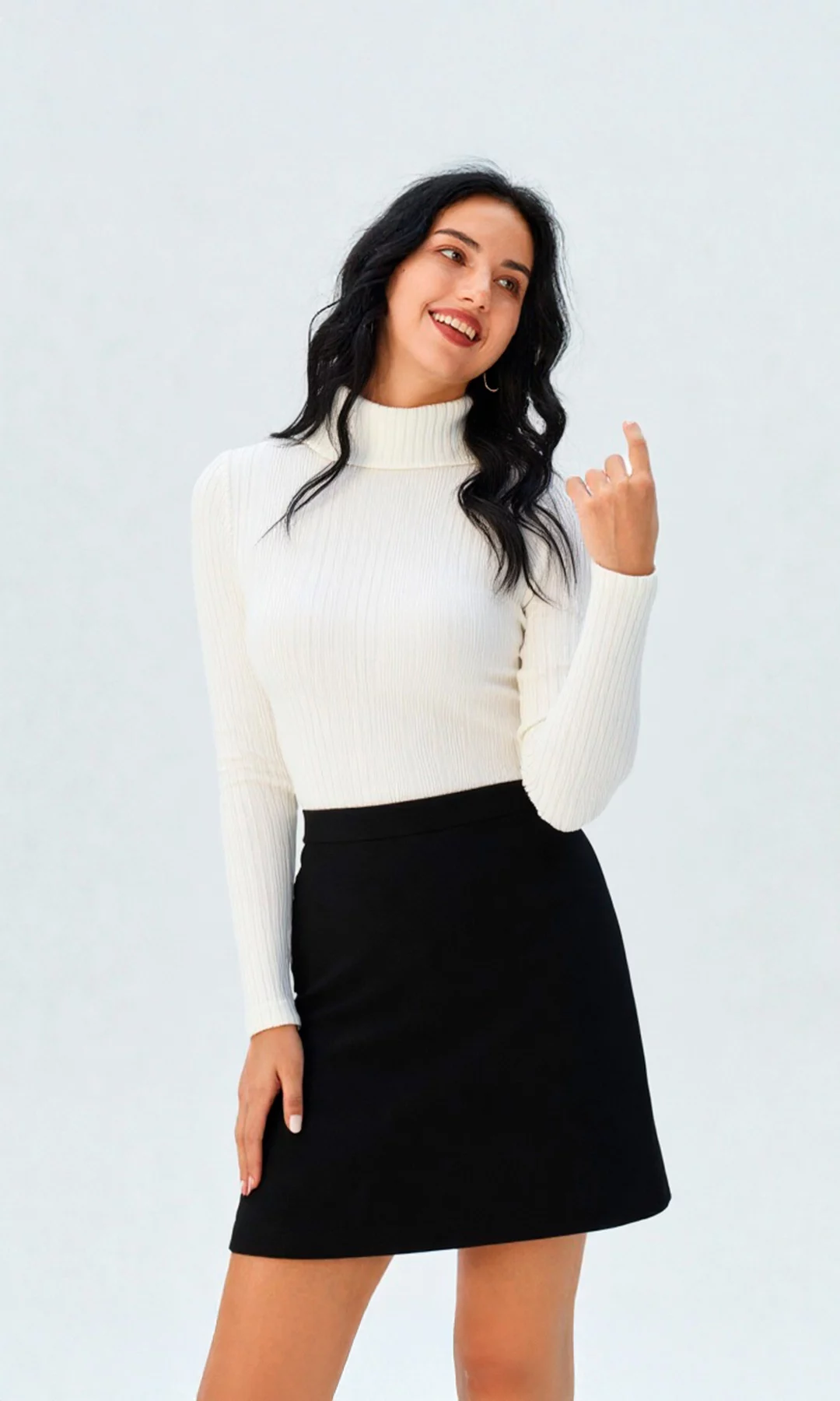 Camiseta mujer manga larga unicolor - Imagen 2