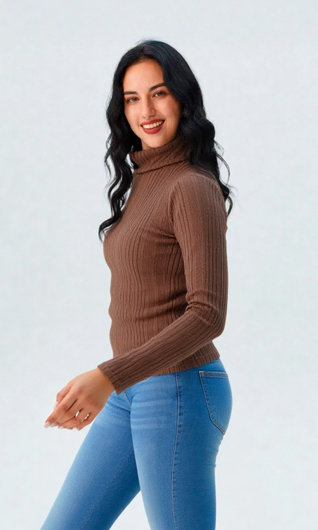 Camiseta mujer manga larga unicolor - Imagen 6