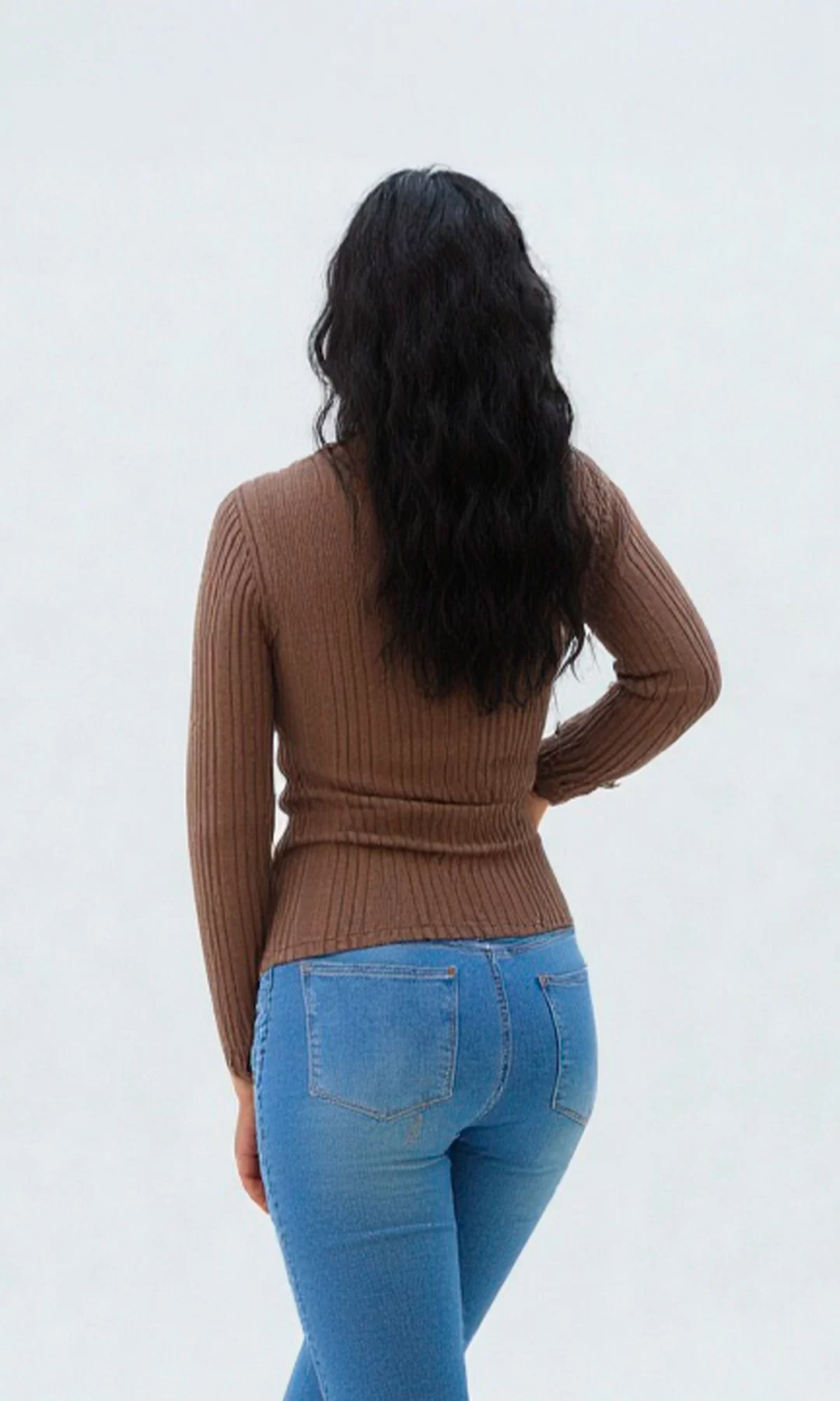 Camiseta mujer manga larga unicolor - Imagen 7