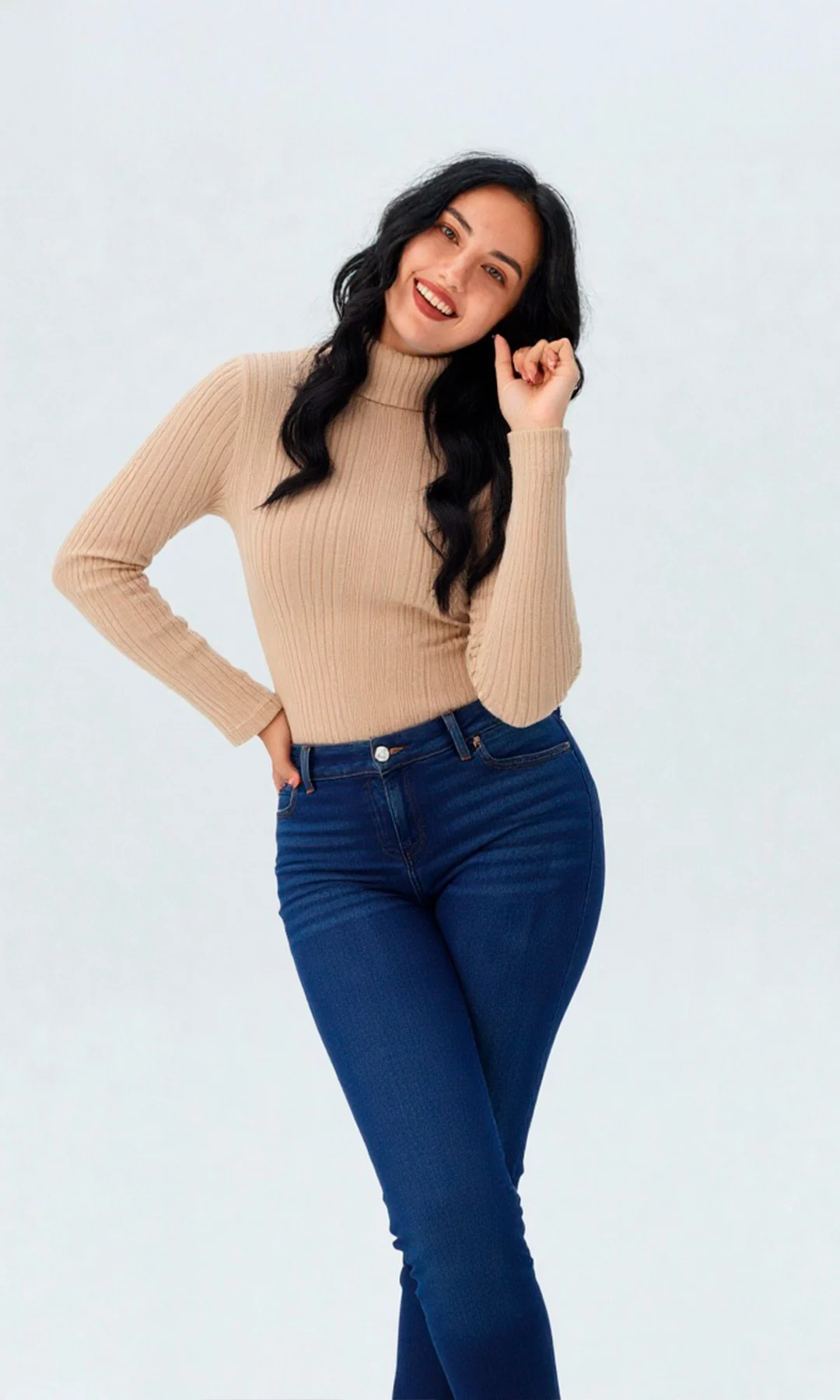 Camiseta mujer manga larga unicolor - Imagen 8