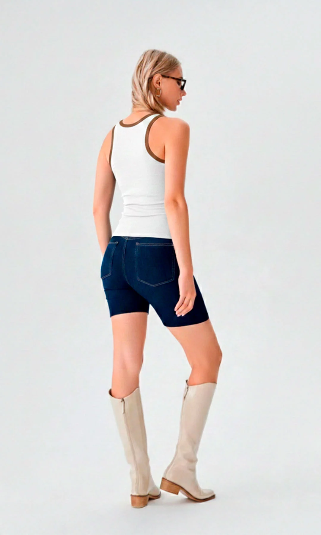 Camiseta mujer manga sisa unicolor - Imagen 7