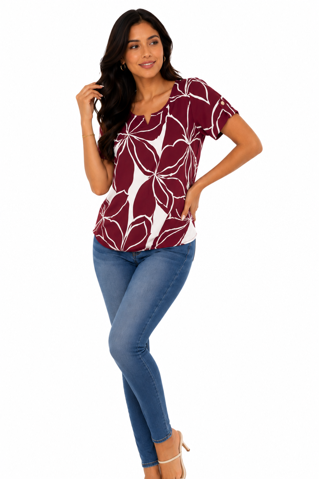 Camiseta mujer manga corta estampada - Imagen 2