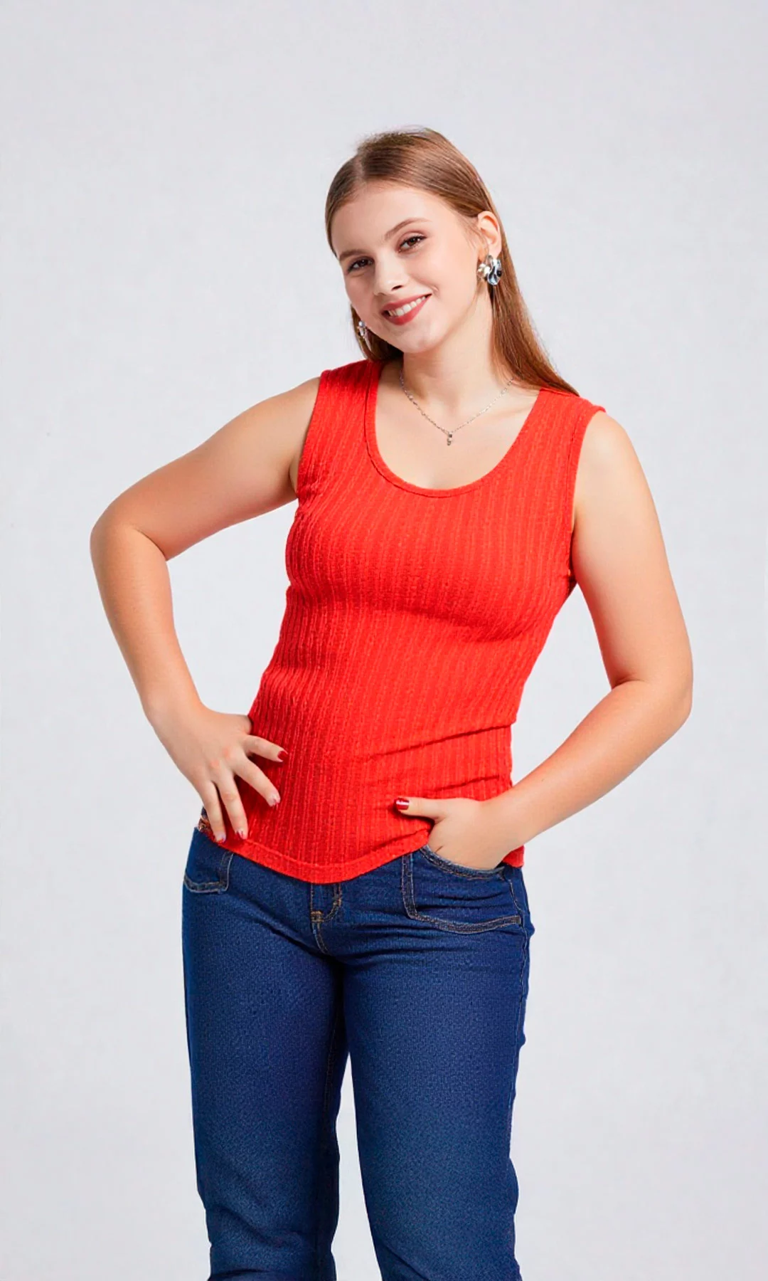 Camiseta mujer unicolor - Imagen 5