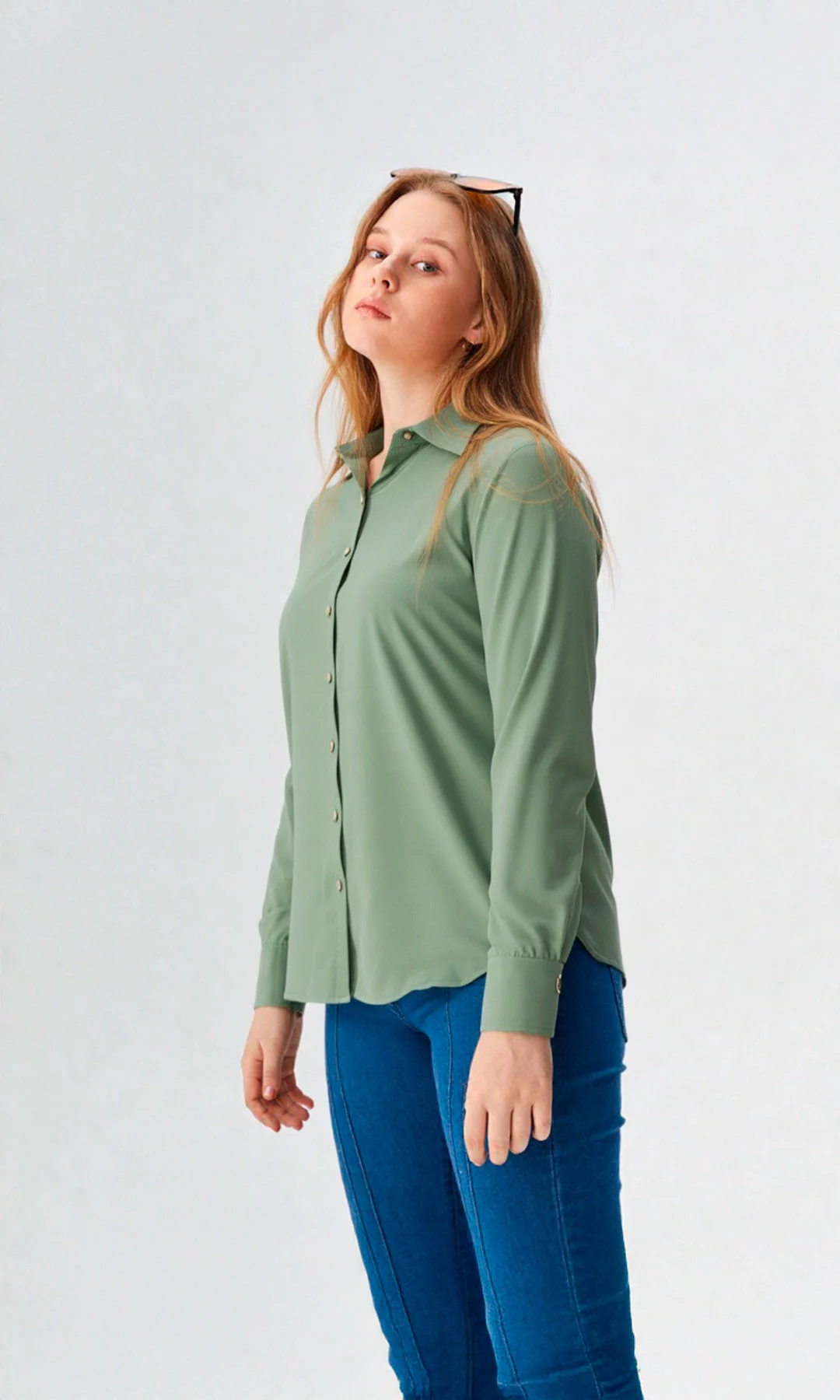 Blusa mujer manga larga unicolor - Imagen 14