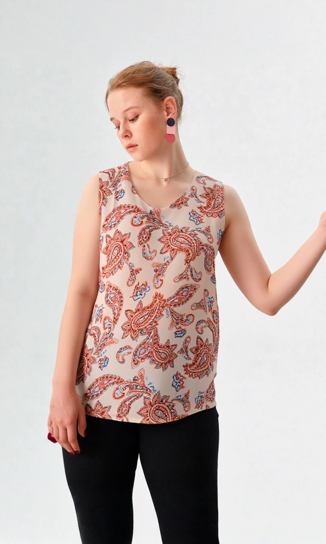 Blusa mujer manga sisa estampada - Imagen 2