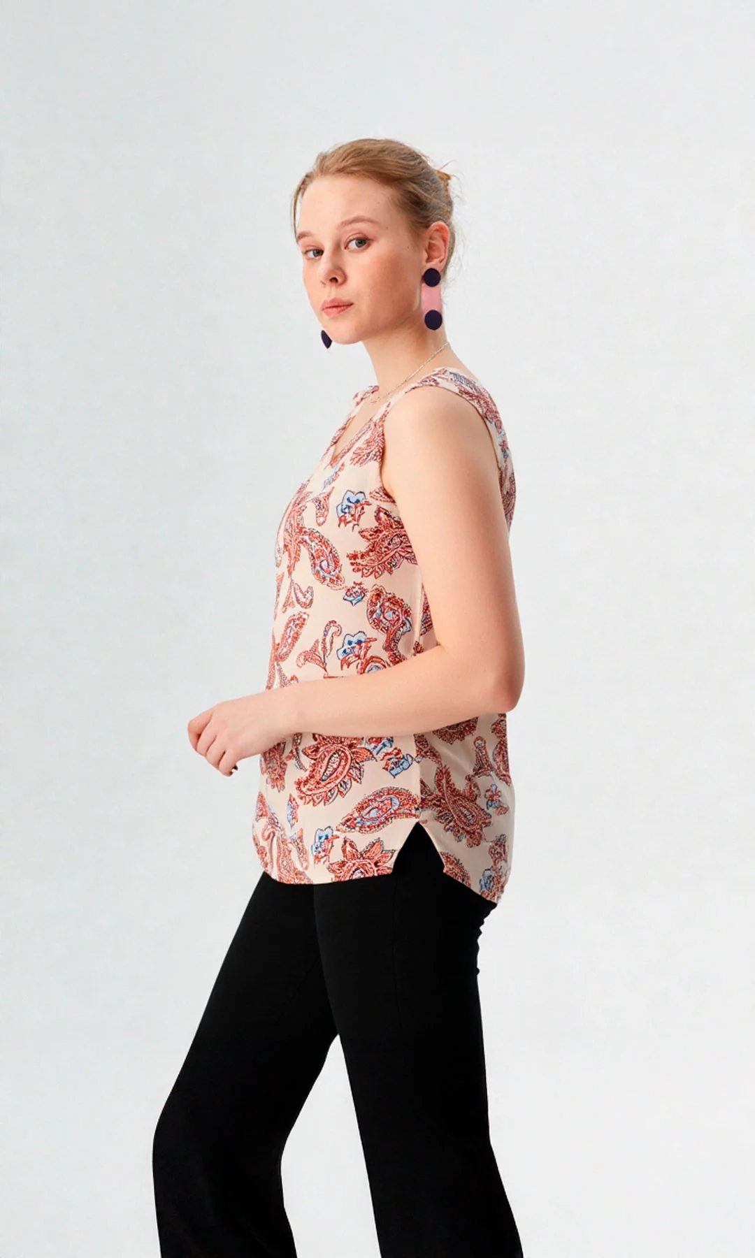 Blusa mujer manga sisa estampada - Imagen 3