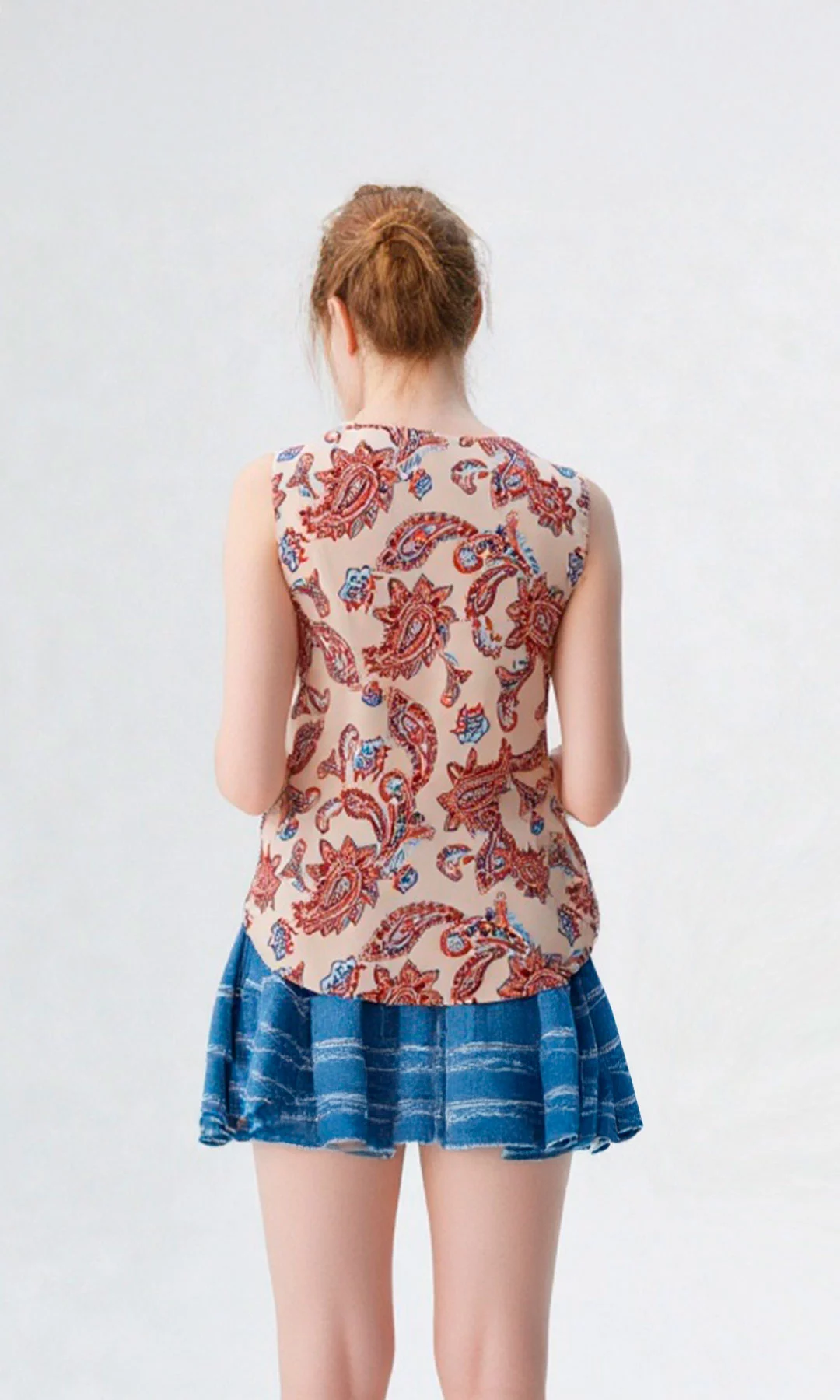 Blusa mujer manga sisa estampada - Imagen 4